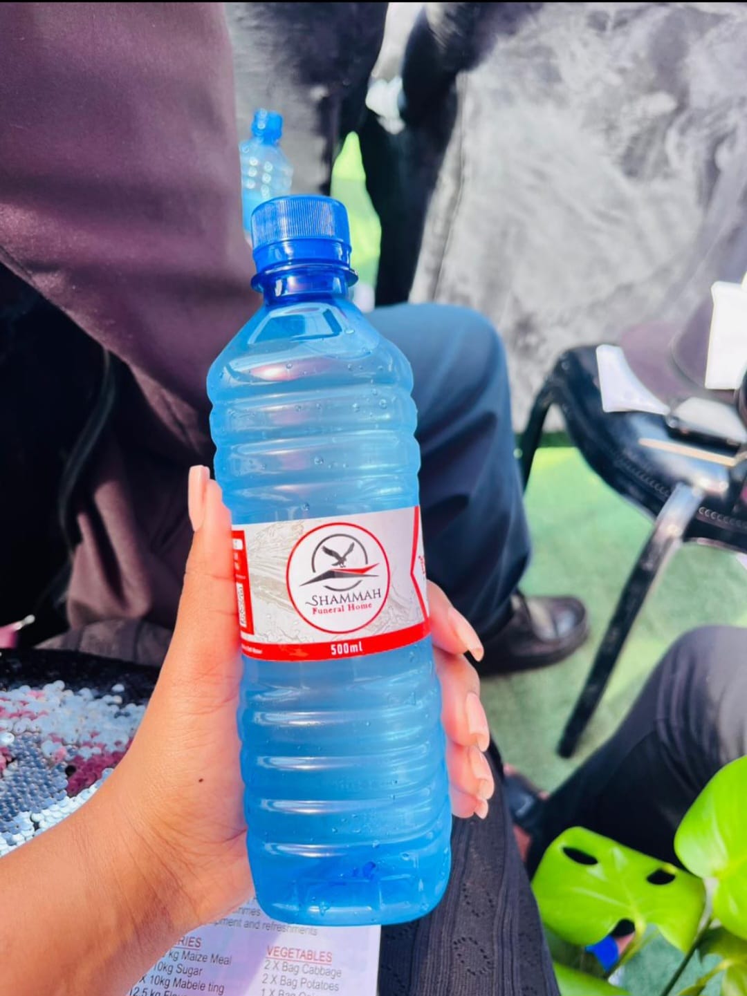 Custom branded PET bottle for Funeral Parlours. Dignified branded bottles for memorial services.